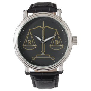Montre Initiales échelles de justice   Droit Meilleurs ca