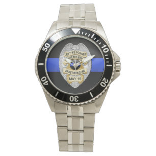 Montre Insigne de ligne bleue mince