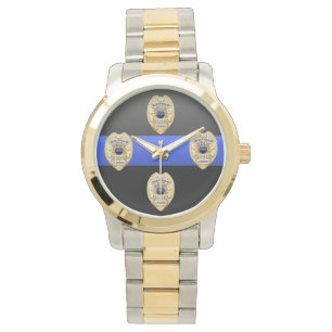 Montre Insigne de ligne bleue mince