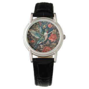Montre Inspiré par l'élégant colibri William Morris volan