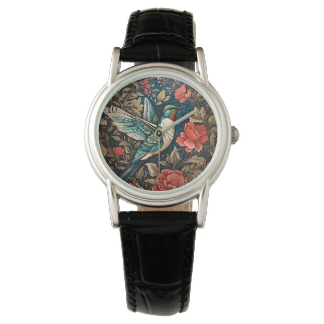 Montre Inspiré par l'élégant colibri William Morris volan (devant)