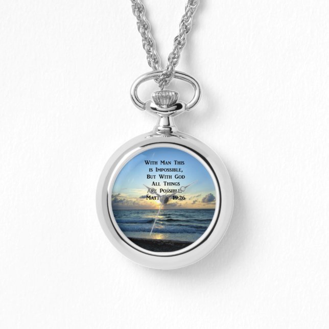 MONTRE INSPIRING MATTHEW 19:26 PHOTO SCRIPTURE (Recto)