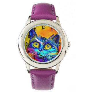 Montre Intelligence artificielle visage animal chat