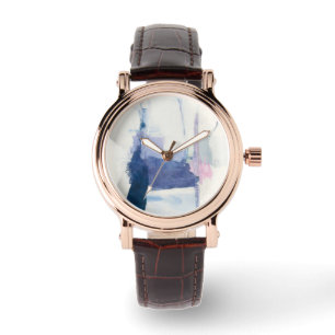 Montre Interlude   Abstrait en bleu