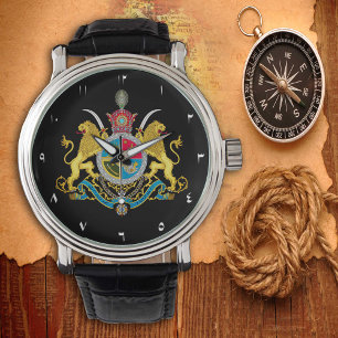 Montre Iran, Armoiries impériales 1925-1979 /noir