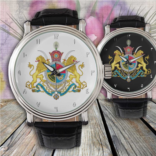 Montre Iran watch, Armoiries impériales 1925-1979 /Lion (Créateur téléchargé)