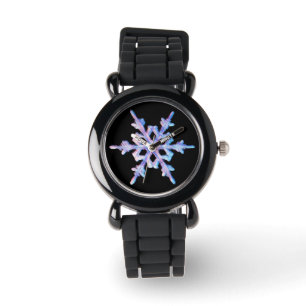 Montre iridescente de flocon de neige