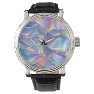 Montre Iridescente métallique 6 géométrique