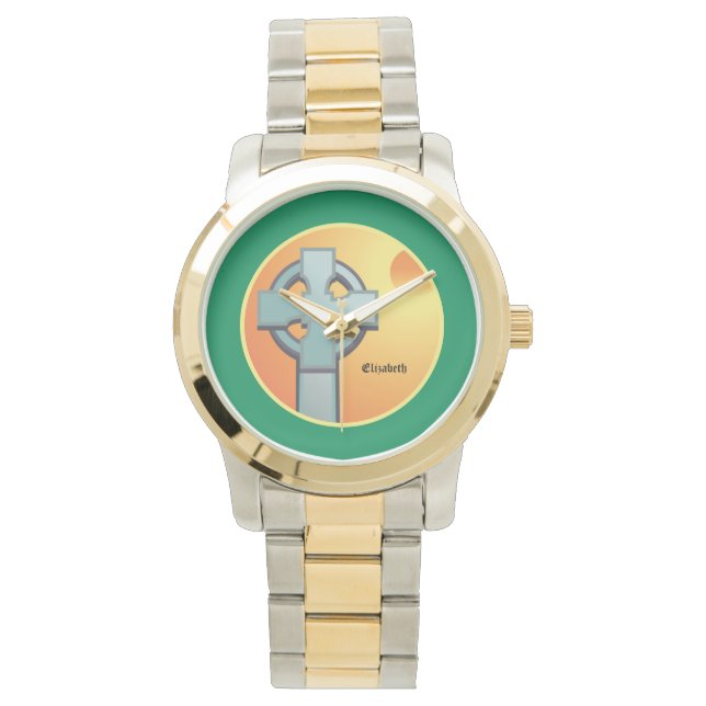 Montre Irish Blessings Cross Personnalisé (devant)