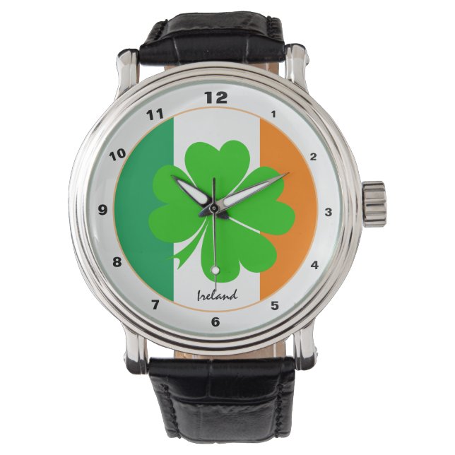 Montre Irish Flag & Irlande mode tendance / Shamrock (devant)