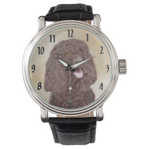 Montre Irish Water Spaniel Peinture - Original Dog Art