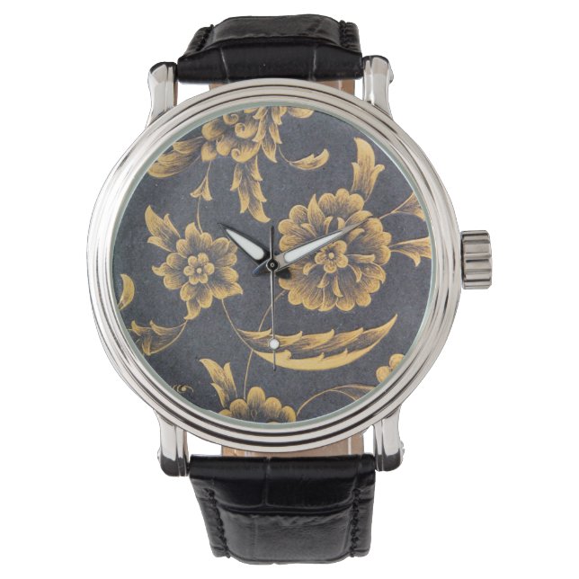 montre 'Islimi' Gold et ardoise (devant)