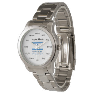 Montre Israël et Israël Drapeau avec votre nom