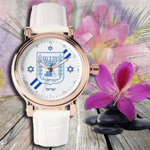 Montre Israel fashion Watch, cadran hébreu, drapeau israé
