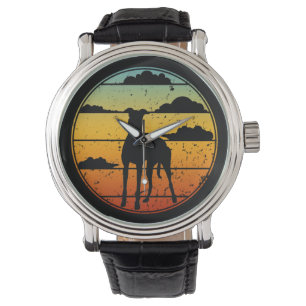 Montre Italian Greyhound Retro Vintage 60s 70s Sunset Dog