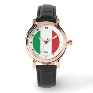 montre Italie, drapeau italien, mode tendance / de
