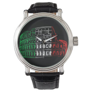 Montre italienne de drapeau de Colisé de Rome