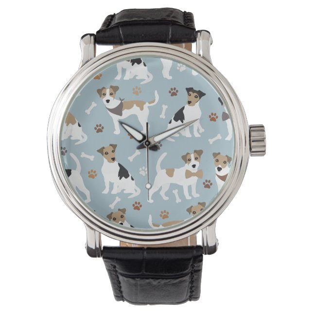 Montre Jack Russell Terrier Patrouilles et os (devant)