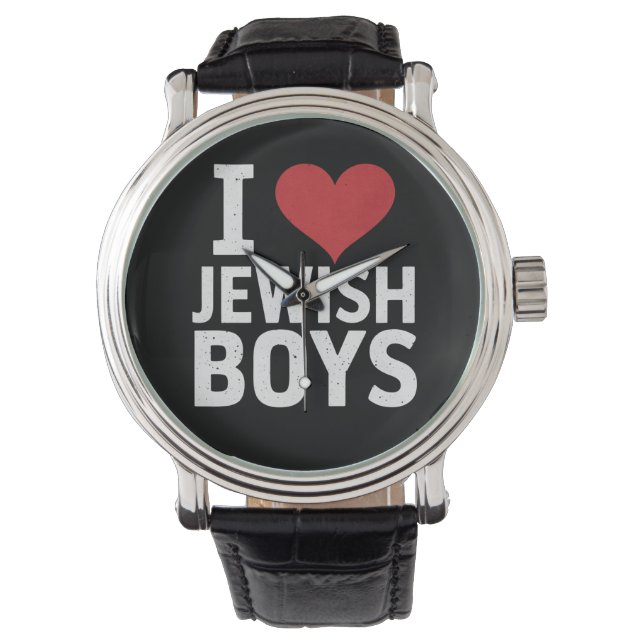 Montre J'aime les garçons juifs Je coeur les garçons juif (devant)
