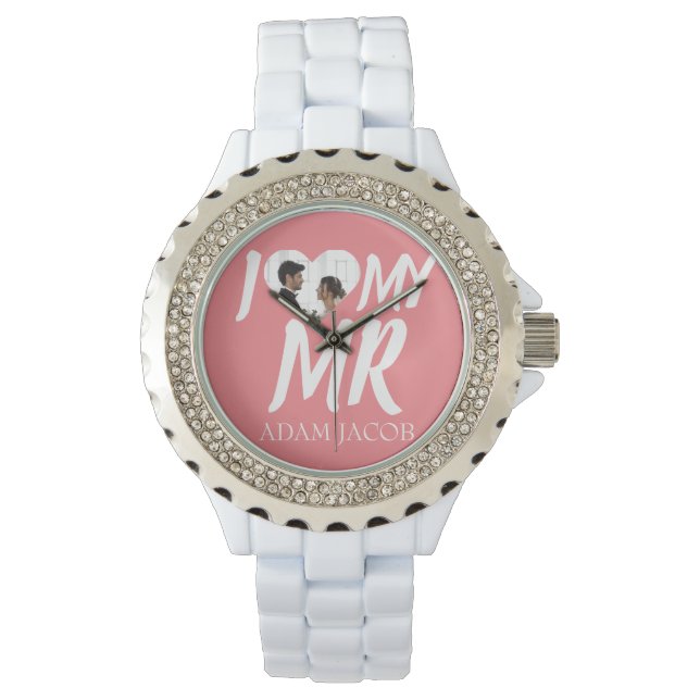 MONTRE J'AIME MA PERSONNALISER DE PHOTO DE COUPLE, M. (devant)
