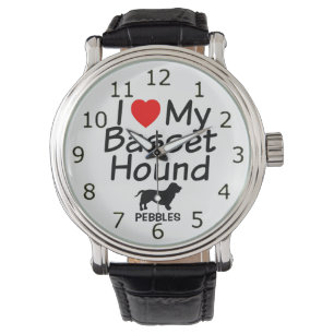 Montre J'Aime Mon Basset Hound Dog