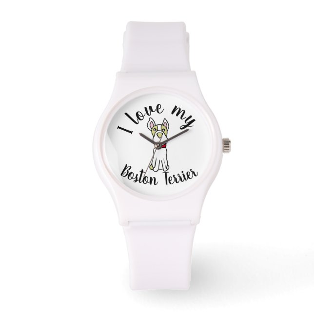 Montre J'Aime Mon Boston Terrier (Recto)