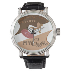 Montre J'aime mon café Retro Java