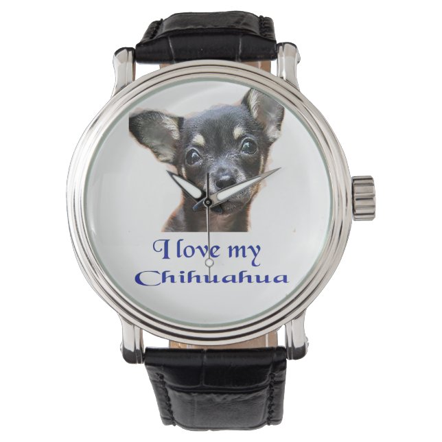 Montre J'aime mon Chihuahua (devant)