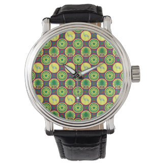 Montre Jamahiri ® Libye | Motif africain