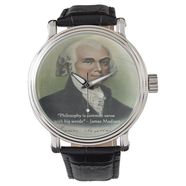 Montre James Madison Common Sense Citation Watch (devant)