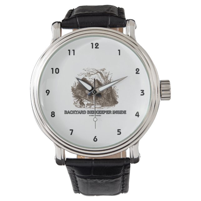 Montre Jardin apiculteur intérieur (ruche dans le jardin) (devant)