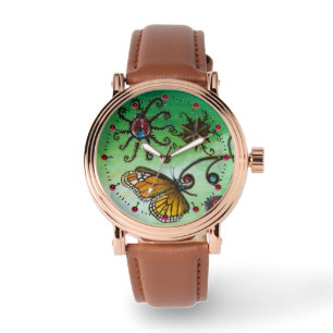 Montre JARDIN DE MELISSA Magique Papillon, Ladybug, Vert