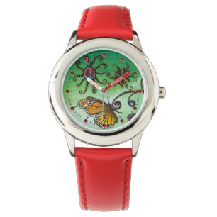 Montre JARDIN DE MELISSA Magique Papillon, Ladybug, Vert