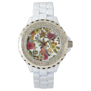 Montre Jardin d'oiseaux et de fleurs 1