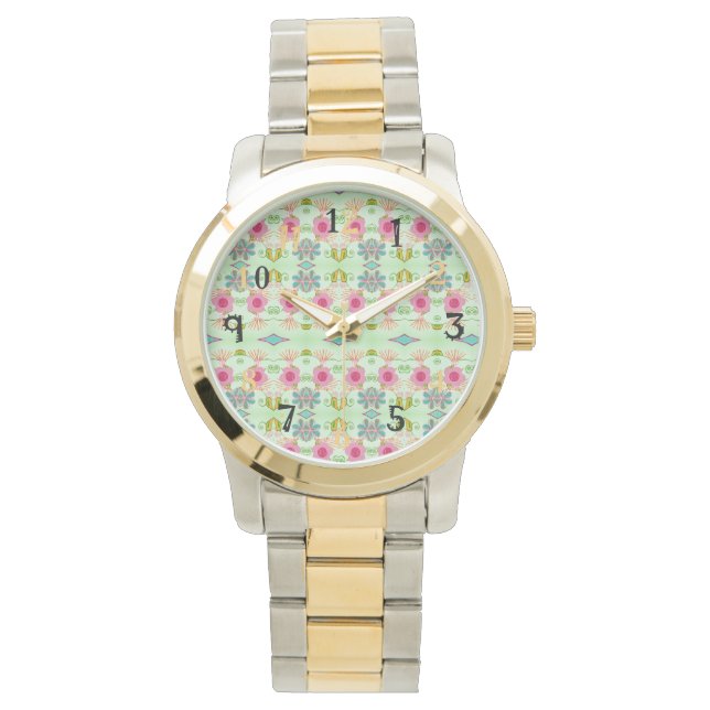 Montre Jardin Éclectique Enchantant : Beauté Florale Dive (devant)
