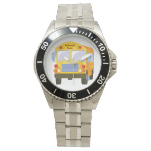 Montre jaune d'autobus scolaire