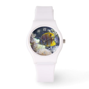 Montre jaune et blanc Eau salée Bande de cuivre Beurre