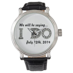 Montre Je fais Mariage Bling Enregistrer la veille de la 
