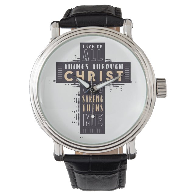 Montre Je Peux Faire Toutes Les Choses Par Jésus-Christ Q (devant)