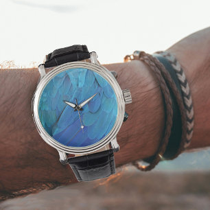 Montre Je suis bleu - Plumes Macaw