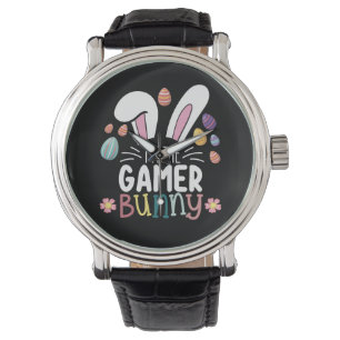 Montre Je suis le lapin gamer de Pâques de jeu correspond