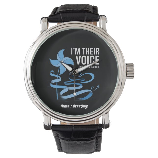 Montre Je suis leur voix Prévention de la maltraitance de (devant)
