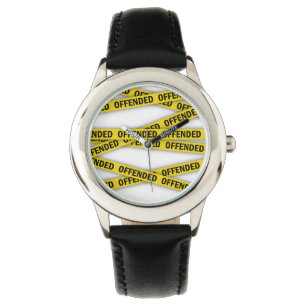 Montre Je suis offensé ruban de police ne pas traverser