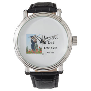 Montre Je t'aime papa fête des pères élégant ajouter du t