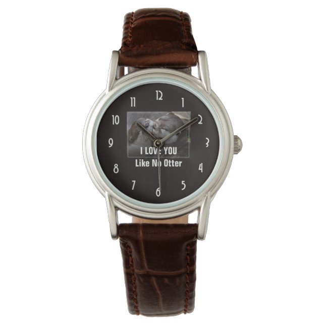 Montre Je T'Aime Pas D'Otter Mignonne Photo (devant)