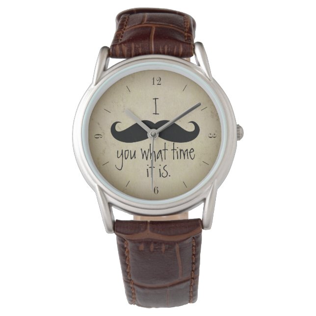 Montre Je Vous Moustache À Quelle Heure C'Est Drôle (devant)