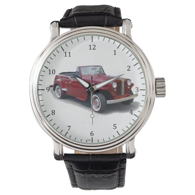 Montre Jeepster rouge 1950 (devant)