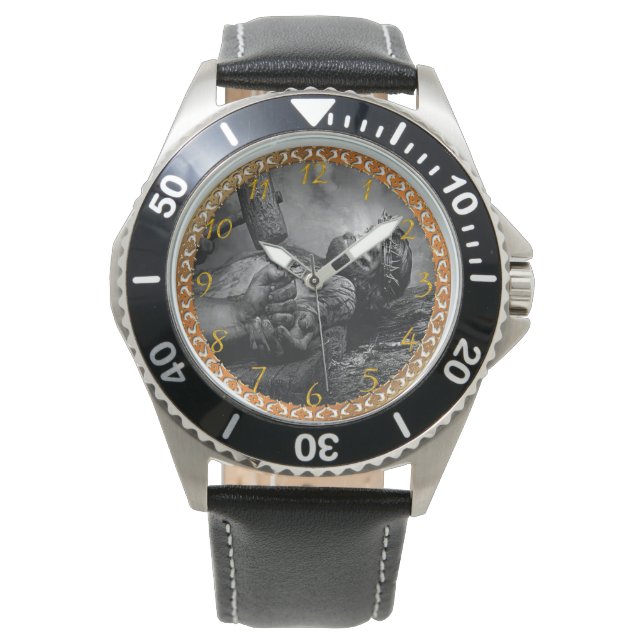 Montre Jésus a cloué la grande horloge (devant)