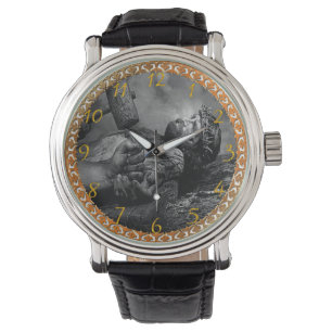 Montre Jésus a cloué la grande horloge