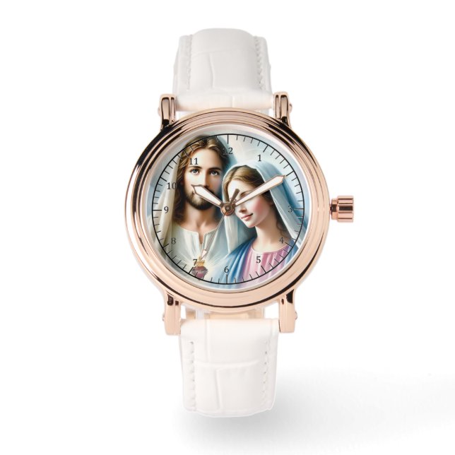Montre Jésus et Marie avec le Sacré Coeur (Recto)